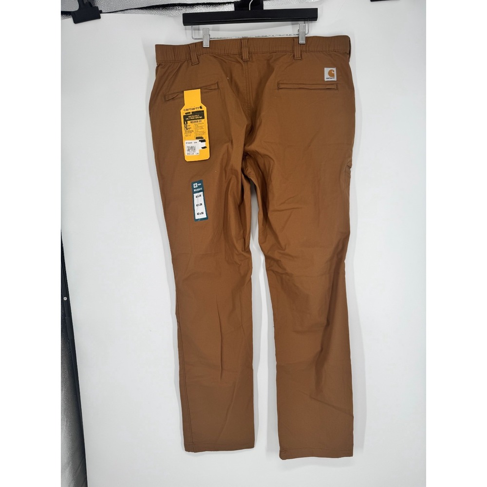 Carhartt Force Work Pants Mens 42x34 Brown Relaxed Fit Twill 5 Pocket 106590 BRN